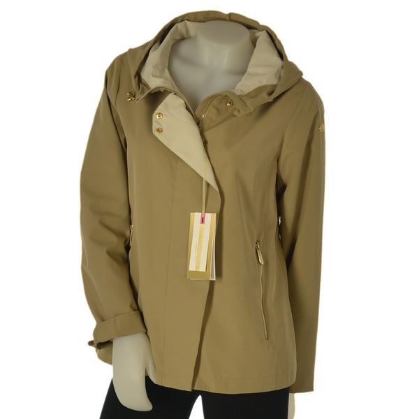 GIACCA DONNA  TASCHE CON ZIP CAPPUCCIO LEGGERO ANTIVENTO VIRGINIA BLU ART. JO-03C