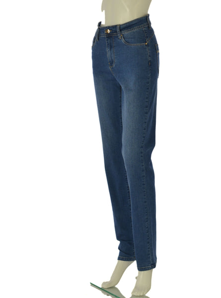 JEANS DONNA VITA ALTA CINQUE TASCHE MISTO COTONE  EMANUELA COSTA ART. EC6764