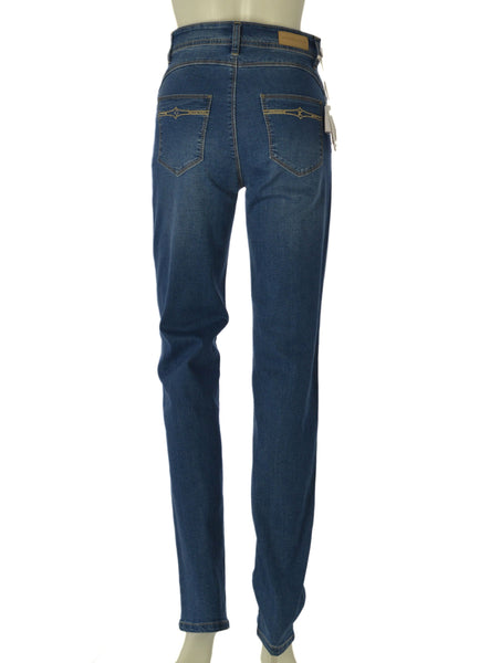 JEANS DONNA VITA ALTA CINQUE TASCHE MISTO COTONE  EMANUELA COSTA ART. EC6764
