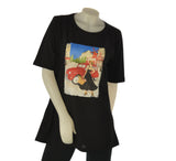 T-SHIRT DONNA COTONE PURO STAMPA MANICA CORTA  SOPHIA CURVY ART. 25069
