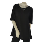T-SHIRT DONNA SOPHIA MANICA CORTA COTONE PURO GIROCOLLO  CURVY ART. 25008