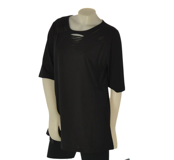T-SHIRT DONNA SOPHIA MANICA CORTA COTONE PURO GIROCOLLO  CURVY ART. 25008