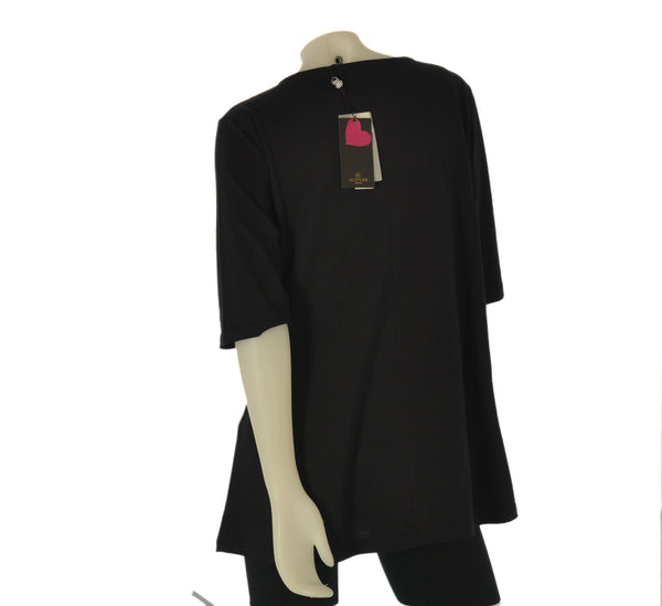 T-SHIRT DONNA SOPHIA MANICA CORTA COTONE PURO GIROCOLLO  CURVY ART. 25008