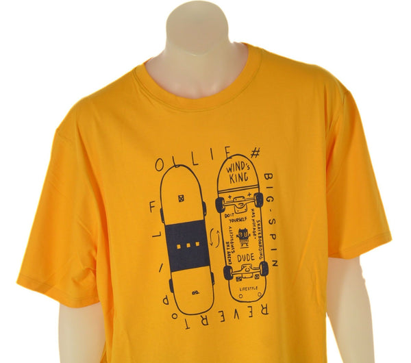 T-SHIRT UOMO TAGLIE FORT GIROCOLLO STAMPA COTONE PURO I MAXFORT ART. B38461