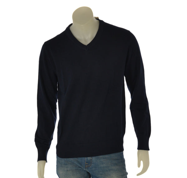 MAGLIONE COTONE PURO UOMO SCOLLO A V  HENRY BARROWS ART. MU0334