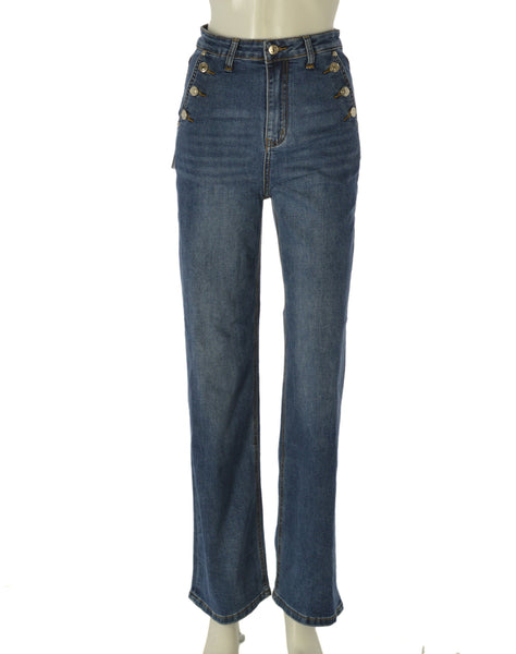 JEANS PALAZZO DONNA TASCHE MISTO COTONE COMODO  GRIFFAI ART. 6162