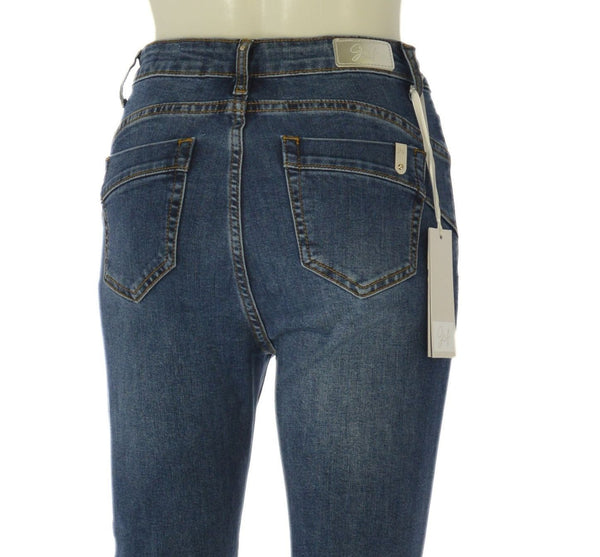 JEANS SKINNY DONNA VITA ALTA 5 TASCHE ELASTISTIZZATO  GRIFFAI ART. 6152