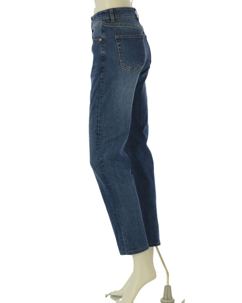 JEANS REGULAR FIT BOTTONI ELASTICIZZATO MISTO COTONE TASCHE  DONNA GRIFFAI ART. 6182