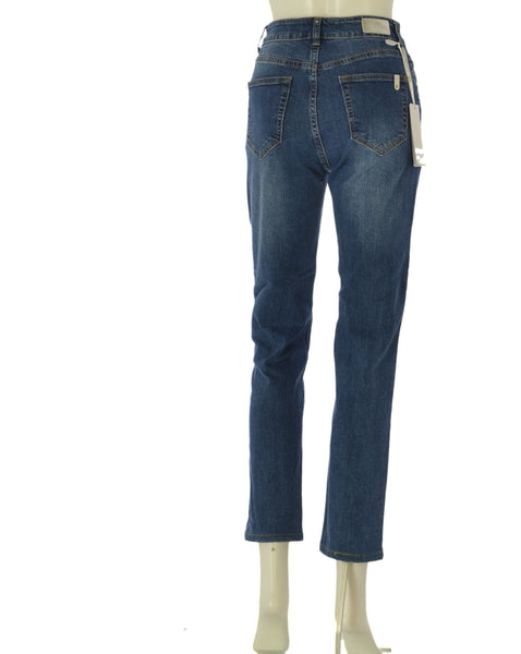 JEANS REGULAR FIT BOTTONI ELASTICIZZATO MISTO COTONE TASCHE  DONNA GRIFFAI ART. 6182