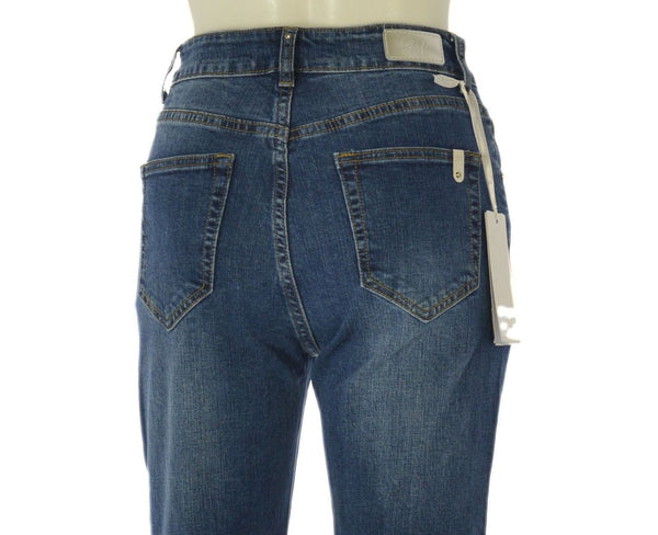 JEANS REGULAR FIT BOTTONI ELASTICIZZATO MISTO COTONE TASCHE  DONNA GRIFFAI ART. 6182