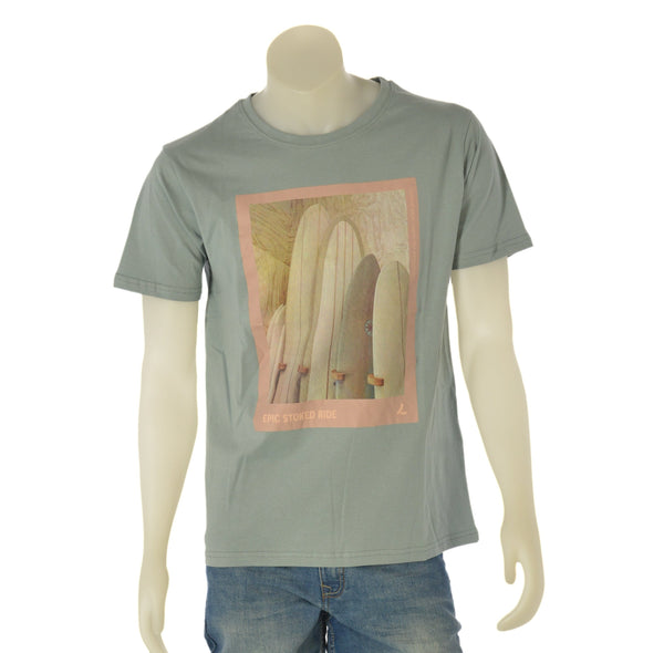 T-SHIRT UOMO GIROCOLLO STAMPA PURO COTONE MANICA CORTA  LOSAN ART. LMNAP0103-2501