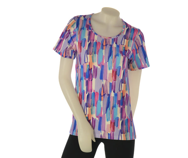 T-SHIRT DONNA  GIROCOLLO MANICA CORTA FANTASIA TRASPIRANTE GAIA B ART 601/04