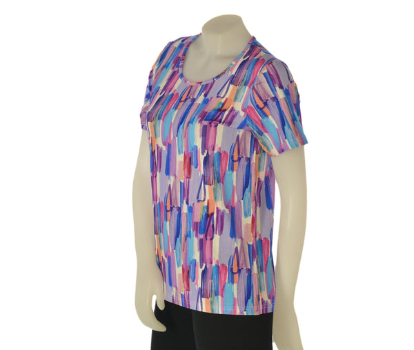 T-SHIRT DONNA  GIROCOLLO MANICA CORTA FANTASIA TRASPIRANTE GAIA B ART 601/04
