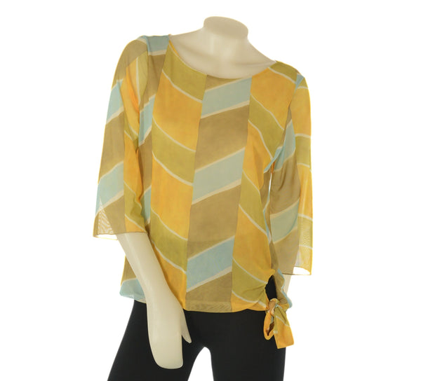 MAGLIA DONNA LEGGERA MANICA TRE QUARTI FANTASIA  GAIA B ART. 152