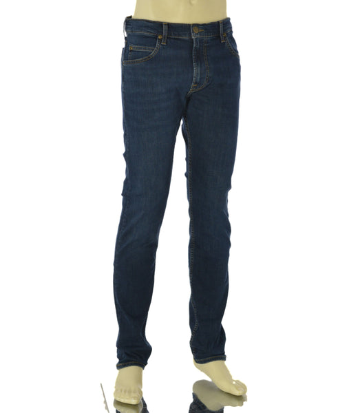 JEANS UOMO LEE TASCHE MISTO COTONE CLASSICO SLIM STRAIGHT ART. RIDER DEEP OCEAN