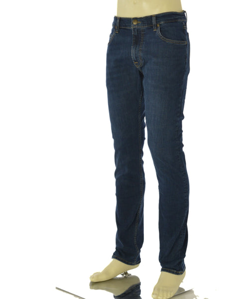 JEANS UOMO LEE TASCHE MISTO COTONE CLASSICO SLIM STRAIGHT ART. RIDER DEEP OCEAN