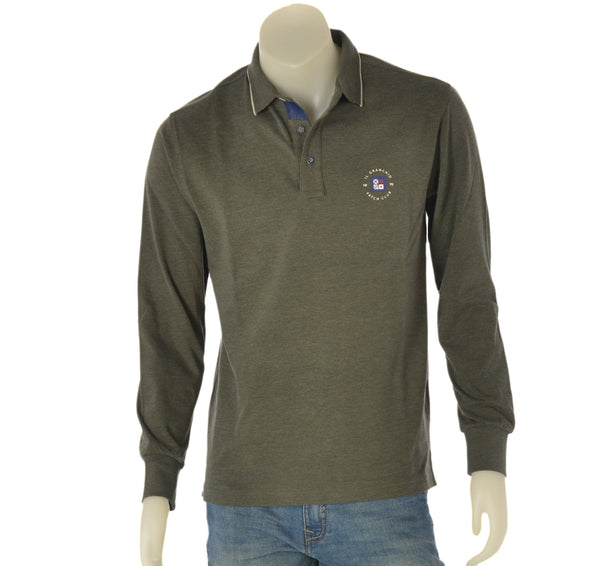 POLO UOMO COTONE PURO LOGO MANICA LUNGA  IL GRANCHIO ART. 51MGR47