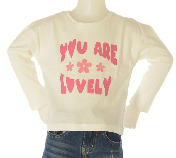 T-SHIRT BAMBINA  COTONE STAMPA GIROCOLLO LOSAN ART. LKGAP0303-25001
