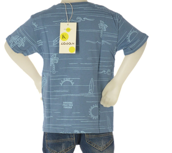 T-SHIRT BAMABINO  GIROCOLLO COTONE STAMPA LOSAN ART. LKBAP0303-25016