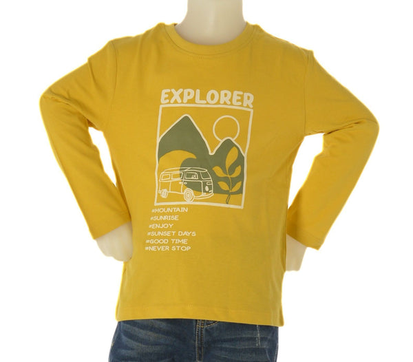 T-SHIRT BAMBINO  COTONE STAMPA GIROCOLLO LOSAN ART. LKBAP0303-25006