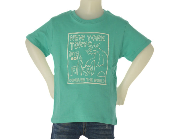 T-SHIRT BAMABINO COTONE STAMPA GIROCOLLO ART. LKBAP0303-25032