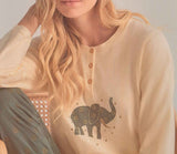 PIGIAMA DONNA RAGAZZA PURO COTONE SERAFINO ELAFANTE INFIORE ART. 652401