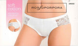 SLIP DONNA  VITA BASSA PIZZO COTONE ELASTICIZZATO ROSSOPORPORA ART. DM0202