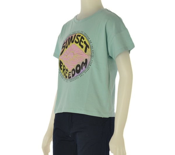 T-SHIRT RAGAZZA COTONE GIROCOLLO STAMPA LOSAN ART. LJAP0103-25035