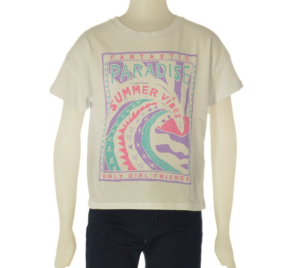 T-SHIRT RAGAZZA COTONE GIROCOLLO STAMPA LOSAN ART. LJAP0103-25035