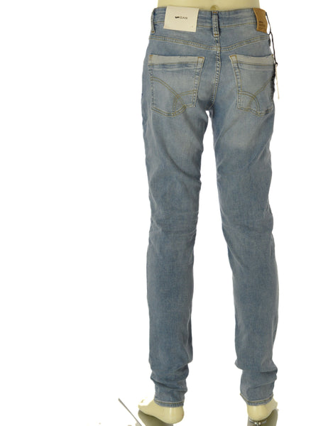 JEANS UOMO SKINNY ADERENTE  TASCHE  GAS ART. SAX B0123