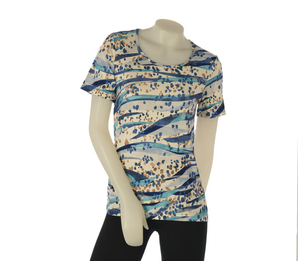 T-SHIRT DONNA LEGGERA GIROCOLLO FANTASIA GAIA B ART. 601/11