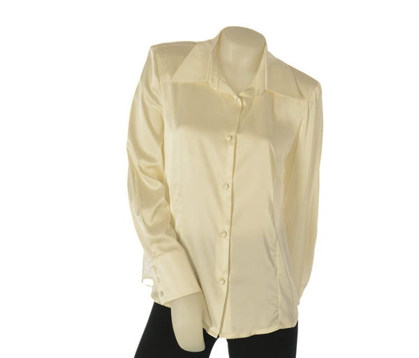 CAMICIA DONNA PIERRE CARDIN ART.E24398 SCHIENA DI PIZZO EFFETTO RASO VESTIBILITA SLIM MANICHE LUNGHE