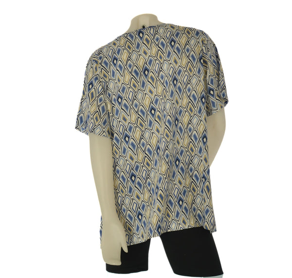 BLUSA FANTASIA  DONNA TAGLIE OVER GAIA PIU ART. 507 GIROCOLLO MM SPACCHI LATERALI