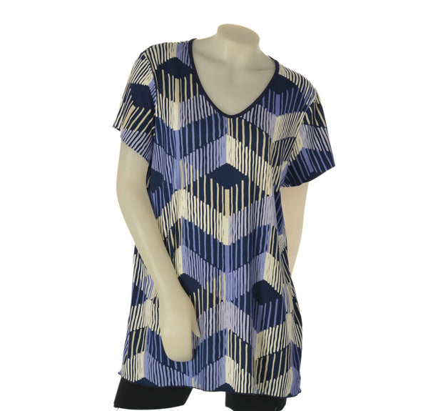 MAGLIA DONNA FANTASIA TAGLIE OVER  SCOLLATURA A V GAIA PIU ART. 529