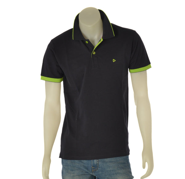 POLO UOMO PIQUET MANICA CORTA BORDI IN CONTRASTO SPACCHETTI CLOSE UP ART. CLP092