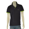 POLO UOMO PIQUET MANICA CORTA BORDI IN CONTRASTO SPACCHETTI CLOSE UP ART. CLP092