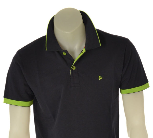 POLO UOMO PIQUET MANICA CORTA BORDI IN CONTRASTO SPACCHETTI CLOSE UP ART. CLP092