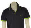 POLO UOMO PIQUET MANICA CORTA BORDI IN CONTRASTO SPACCHETTI CLOSE UP ART. CLP092