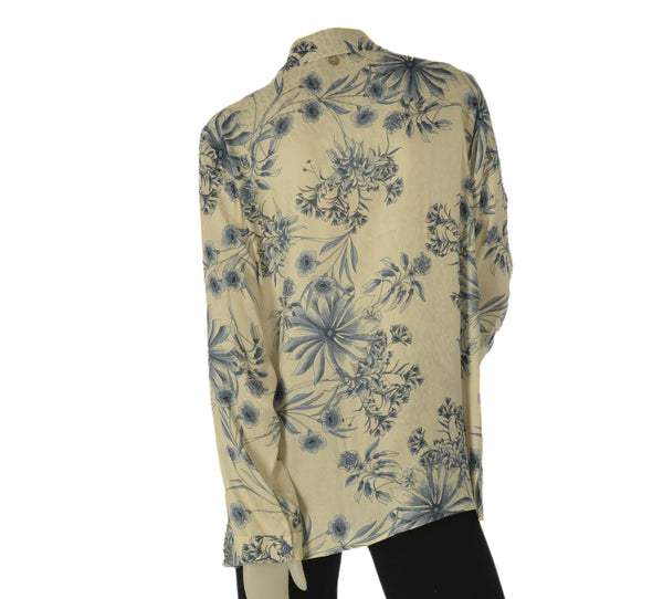 CAMICIA DONNA FANTASIA MANICA LUNGA MORBIDA PERLA  ART. 2530