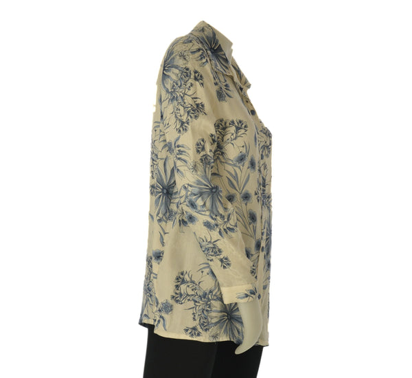 CAMICIA DONNA FANTASIA MANICA LUNGA MORBIDA PERLA  ART. 2530
