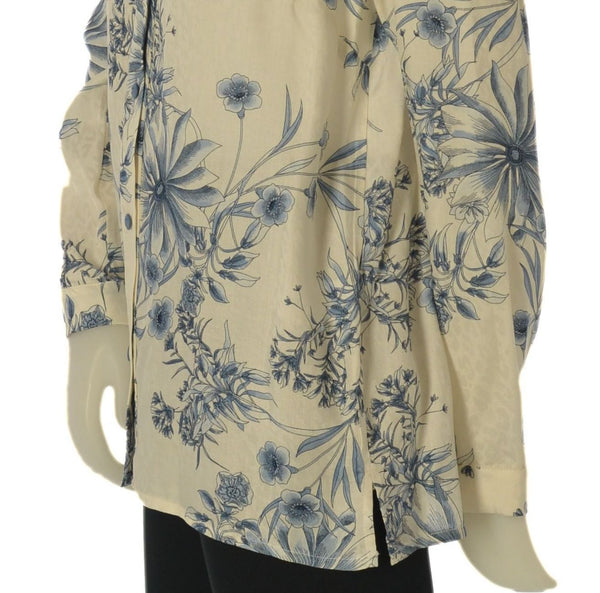 CAMICIA DONNA FANTASIA MANICA LUNGA MORBIDA PERLA  ART. 2530