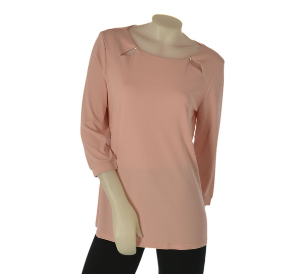 MAGLIA DONNA MANICHE TRE QUARTI STRASS PERLA ART. 2508
