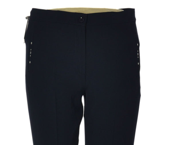 PANTALONE DONNA TAGLIE OVER BOTTONE CERNIERA  SPACCHETTI STRASS PERLA ART. 2554