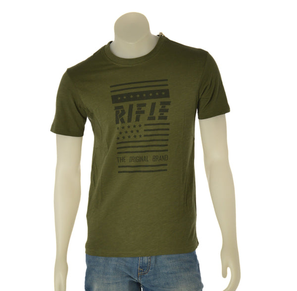 T-SHIRT UOMO COTONE STAMPA MANICA CORTA RIFLE ART. RFT292