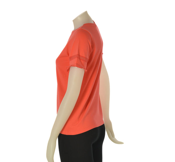 T-SHIRT DONNA GAIA B GIROCOLLO MANICA CORTA CON INSERTO TULLE ART. 190
