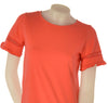 T-SHIRT DONNA GAIA B GIROCOLLO MANICA CORTA CON INSERTO TULLE ART. 190