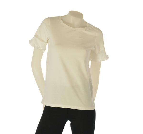 T-SHIRT DONNA GAIA B GIROCOLLO MANICA CORTA CON INSERTO TULLE ART. 190
