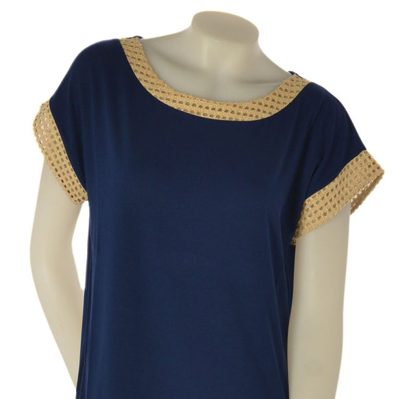 T-SHIRT DONNA GAIA B MANICA CORTA KIMONO PIZZO ART. 116