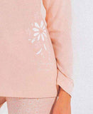 PIGIAMA DONNA COTONE GIROCOLLO BOTTONI POLSINI FLOREALE GIOVANE COMODO MARCA NOTTINGHAM ART.49771