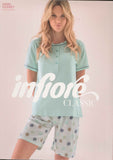PIGIAMA DONNA COTONE GIROCOLLO BOTTONI MEZZA MANICA FANTASIA PRATICO COMODO GIOVANE MARCA INFIORE ART.ARL652407